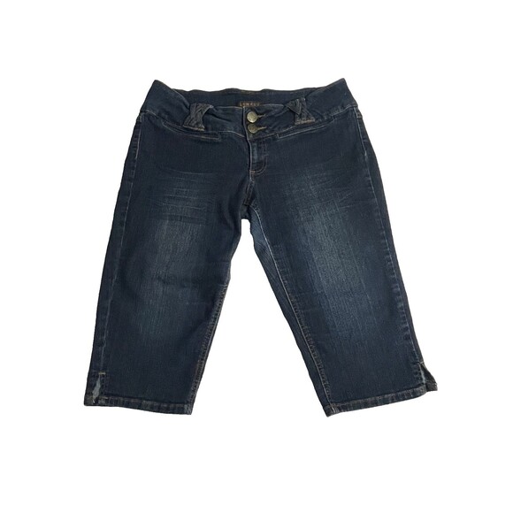 Crest Jeans Women’s Capri Pants Dark Wash Stretch Denim Size 14 Mid Rise - Picture 1 of 15